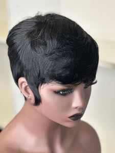 Adell Short Style Pixie Style No Lace Human Hair Glueless Wig