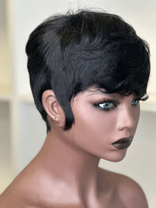 Adell Short Style Pixie Style No Lace Human Hair Glueless Wig