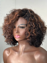 Load image into Gallery viewer, Pamela-12&quot; Bob Style Lace Closure Glueless Deep Curly Wet &amp; Wavy Human Hair Wig
