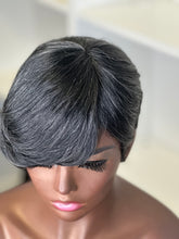 Load image into Gallery viewer, Reba-Mixed Grey Short No Lace Human Hair Wig
