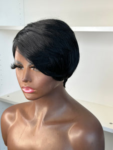 Natalie-Short Style Pixie Style Glueless Beginner Friendly No Lace Human Hair Wig
