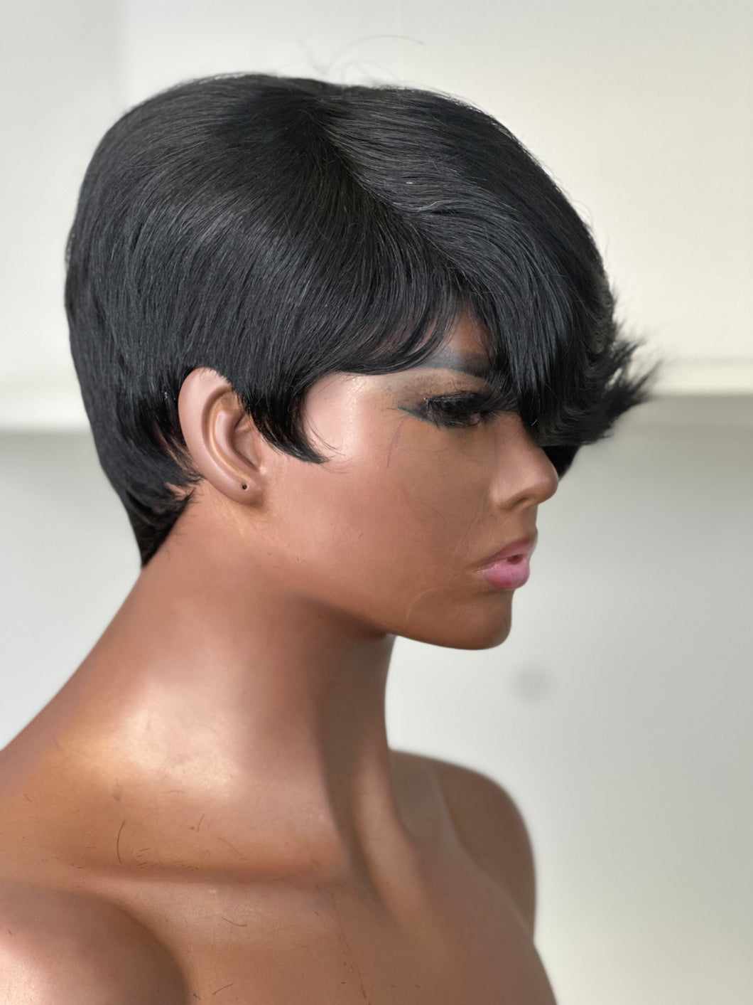 Aliyah-NO LACE Glueless Human Hair Short Pixie Style Wig