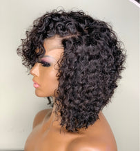 Load image into Gallery viewer, Jade-14&quot; Deep Curly Glueless Human Hair Bob Style Lace Closure Wig
