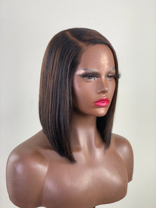 Deloris-12" Lace Closure Glueless Beginner Human Hair Wig