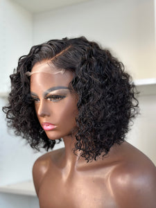 Latoya 12" 5x5 HD Glueless Lace Closure Deep Curly Wet & Wavy Human Hair Wig
