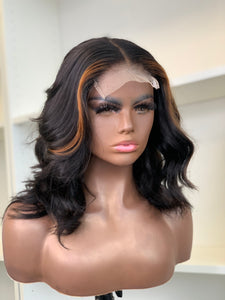 Latrice 14” Transparent 4x4 Lace Closure  Human Hair Glueless Wig