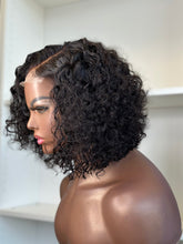 Load image into Gallery viewer, Latoya 12&quot; 5x5 HD Glueless Lace Closure Deep Curly Wet &amp; Wavy Human Hair Wig

