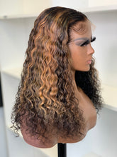 Load image into Gallery viewer, Melanie 16&quot; Lace Front Deep Curly Wet &amp; Wavy Glueless Human Hair Wig

