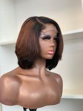 Load image into Gallery viewer, Veronica-12&quot; Transparent 4x4 Lace Closure Glueless Human Hair Bob Style Wig

