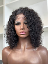 Load image into Gallery viewer, Mena 14&quot; Lace Closure Deep Curly Wet &amp; Wavy Glueless Beginner Friendly Human Hair Wig
